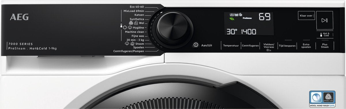 AEG LR7604HC4 met 3 schokbrekers en warmwater aansluiting