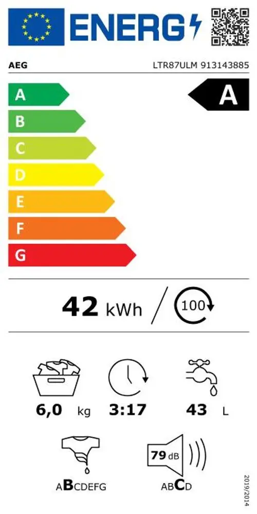 AEG LTR87ULM Bovenlader met Trommelverlichting en 100,= cashback via AEG