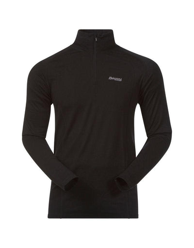 Bergans Fjellrapp thermoshirt half zip heren  zwart