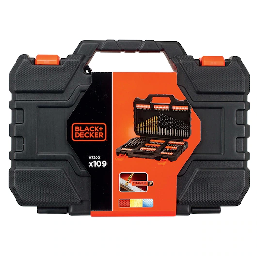 Black&Decker A7200-XJ Set van 109 accessoires Drill,Bits. Geschikt voor hout en metaal
