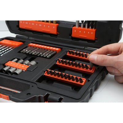 Black&Decker A7231-XJ Koffer met 76 Delig Schroef en Boren Accessoires Set