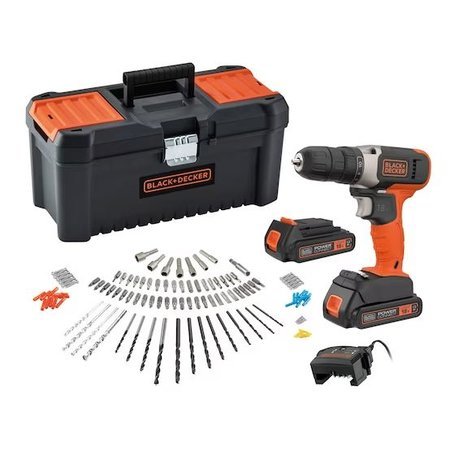 Black&Decker BCD001C2TA-QW 18 volt schroef-/boormachine met 2 accu's en kluskoffer