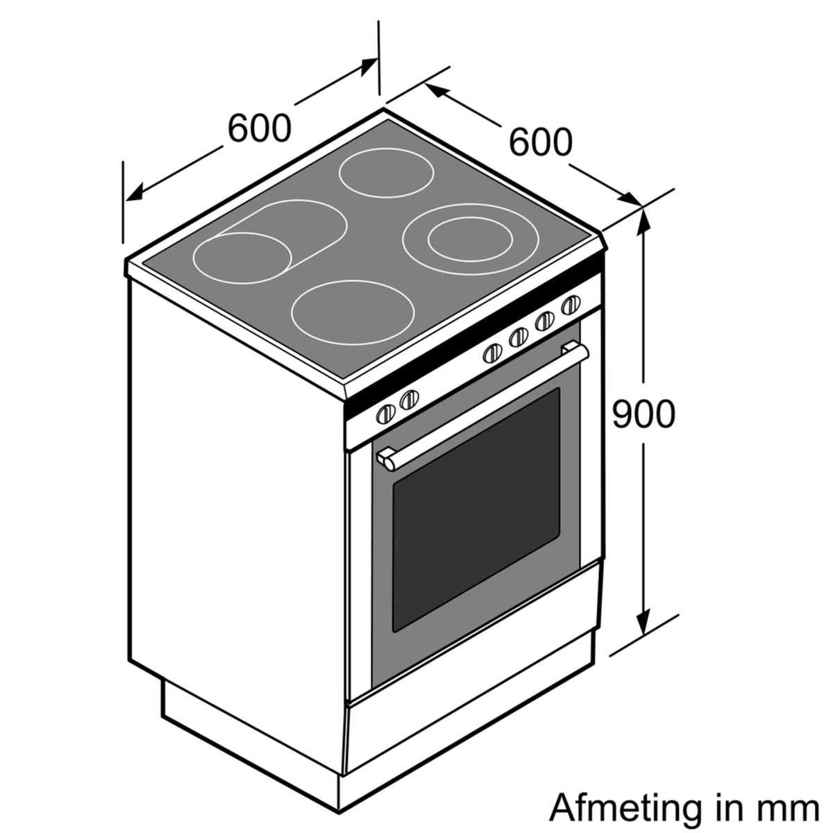 Bosch HLL090020U inductie koken en elektra oven met 75,= cashback via Bosch