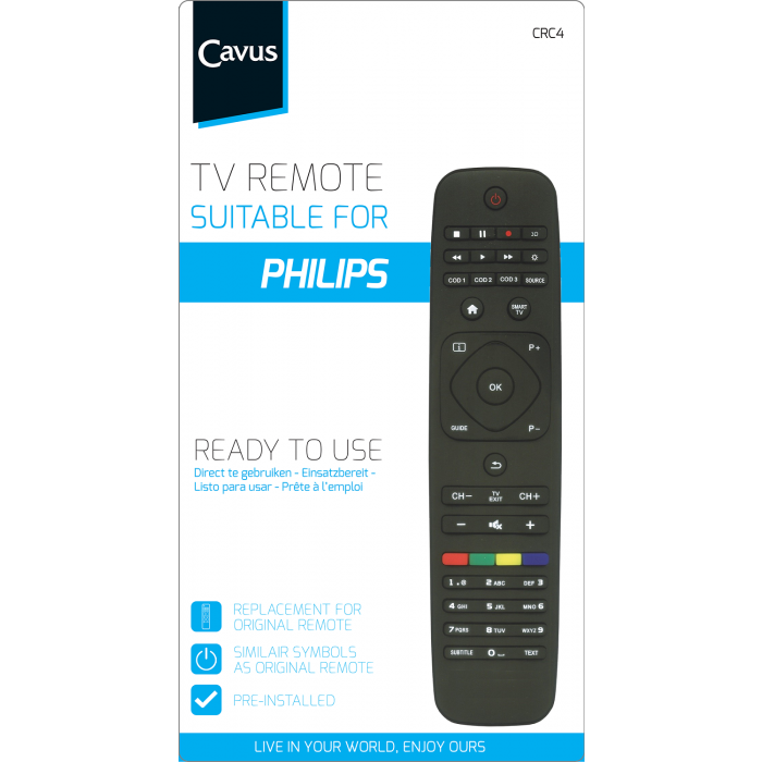 Cavus CRC4 universele afstandsbediening voor Philips