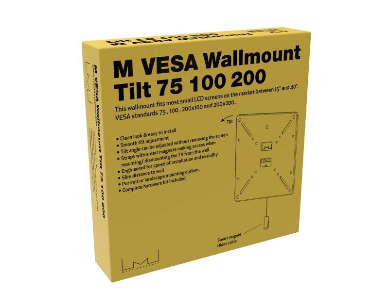 Cavus MB731039 Afneembare TV muurbeugel, geschikt voor VESA 75x75 tot 200x200