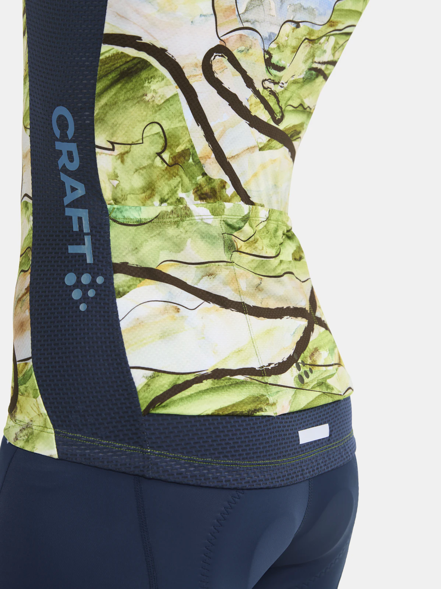 Craft ADV Endurance Graphic W fietsshirt korte mouwen blauw/groen dames