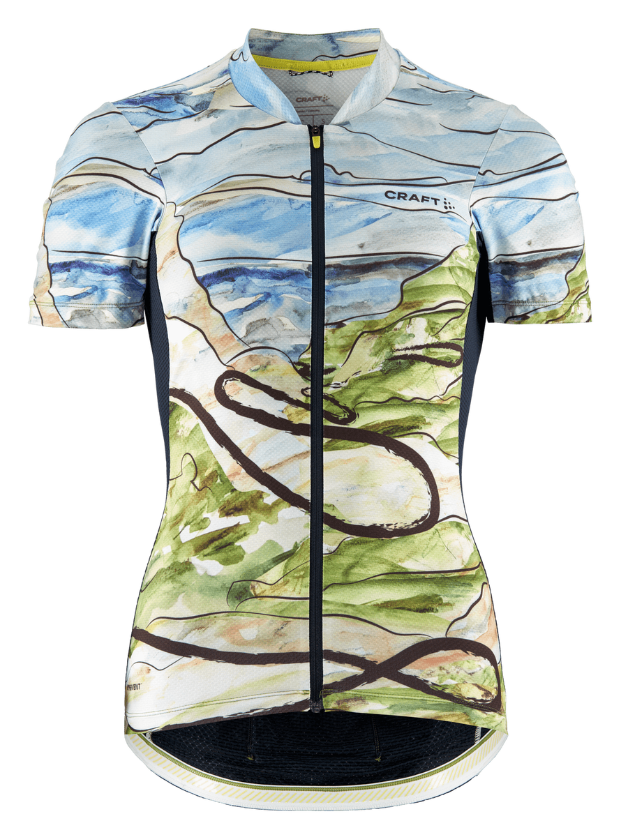 Craft ADV Endurance Graphic W fietsshirt korte mouwen blauw/groen dames