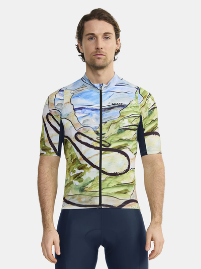 Craft ADV Endurance Graphic fietsshirt korte mouwen blauw/groen heren