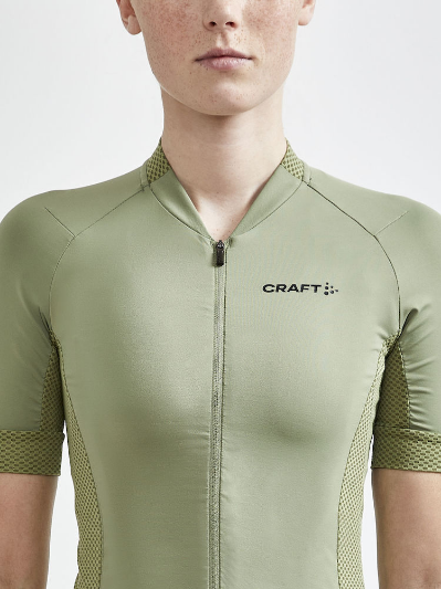 Craft ADV Endurance Jersey fietsshirt korte mouwen groen dames