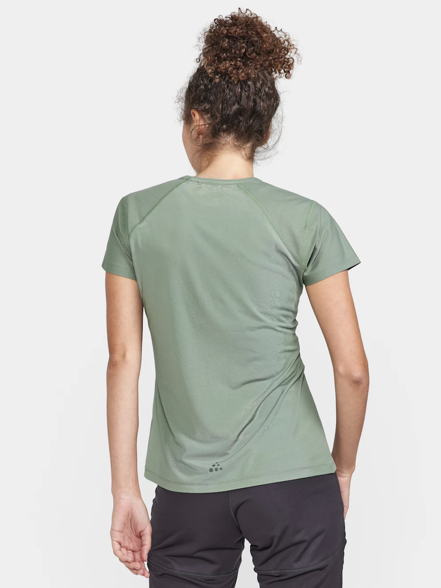 Craft ADV Essence SS Slim Tee hardloop- sporshirt korte mouwen groen dames