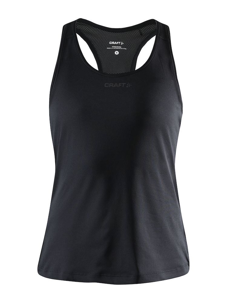 Craft ADV Essence Singlet W hardloop- sporshirt zonder mouwen zwart dames