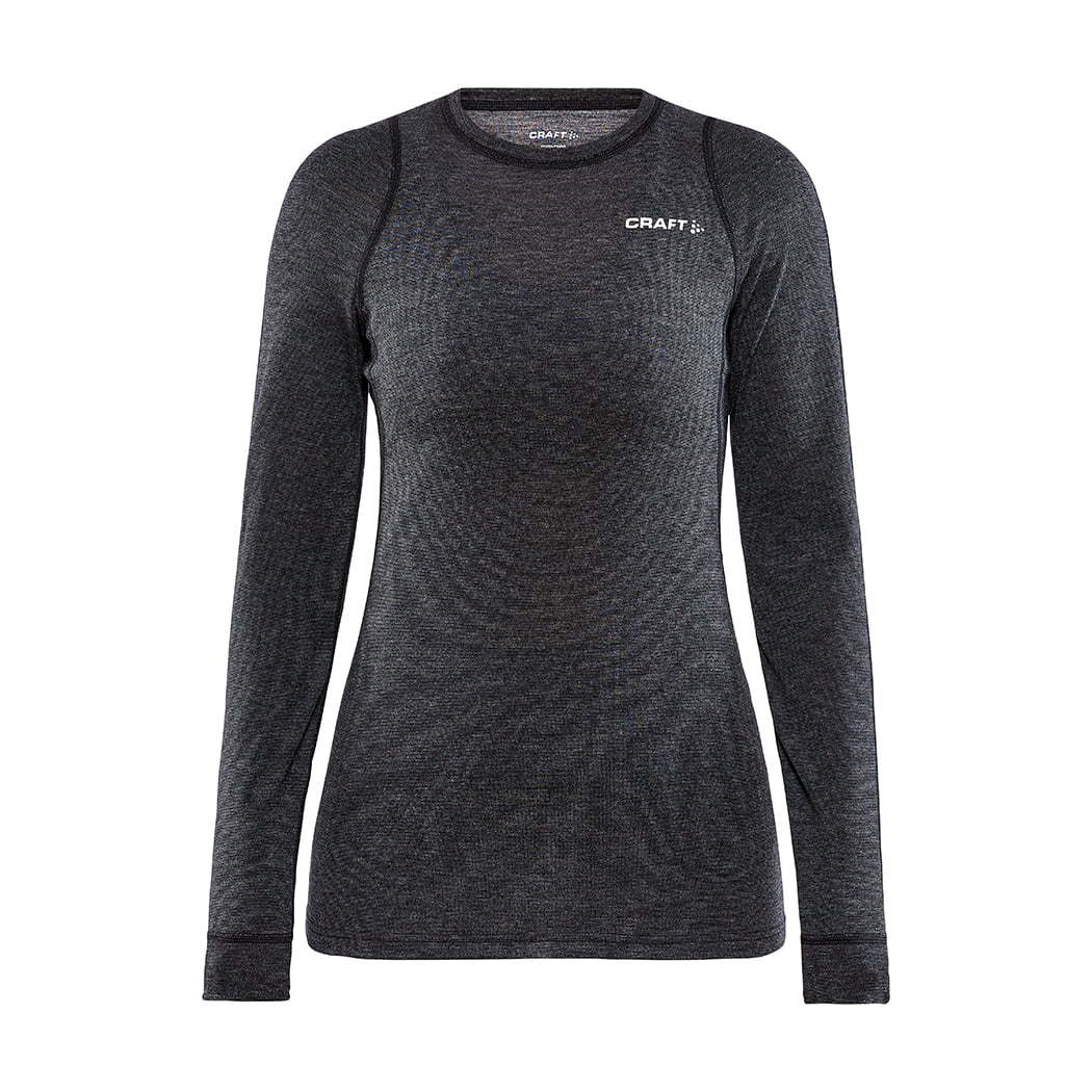 Craft Core Wool Merino LS W thermoshirt lange mouwen zwart dames