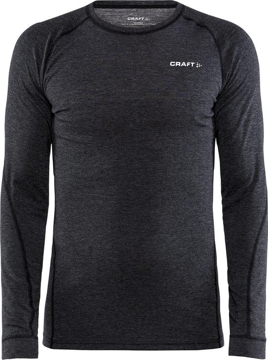 Craft Core Wool Merino LS thermoshirt lange mouwen zwart heren