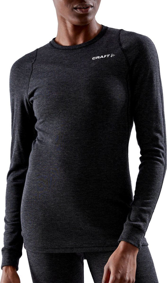 Craft Core Wool Merino LS thermoshirt lange mouwen zwart heren