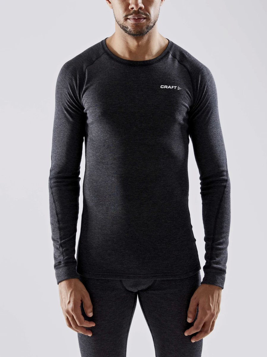 Craft Core Wool Merino LS thermoshirt lange mouwen zwart heren