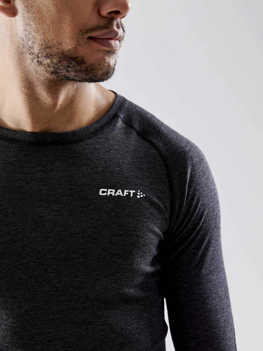 Craft Core Wool Merino LS thermoshirt lange mouwen zwart heren