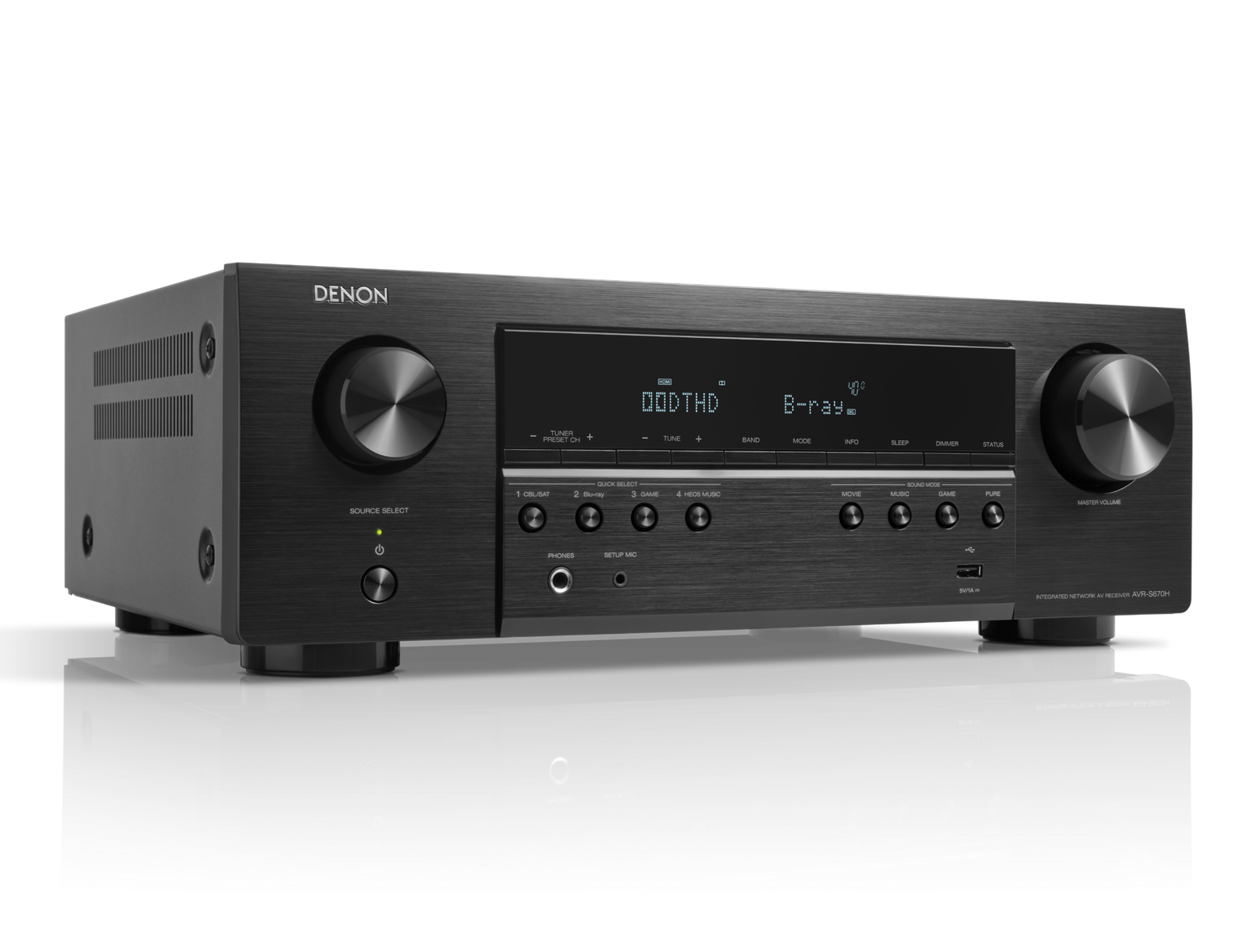 Denon AVRS670HKBE2 Surround netwerkversterker met multiroom Heos software ingebouwd