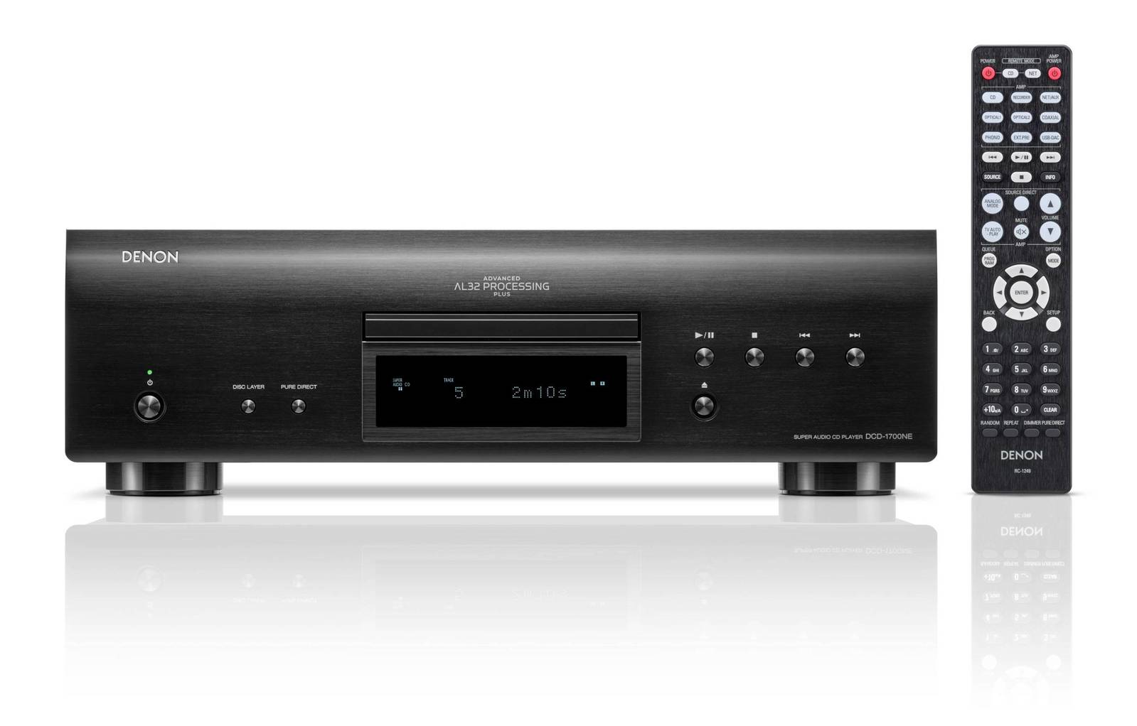 Denon DCD1700NEBKE2 CD speler geschikt voor CD en SACD resolutie