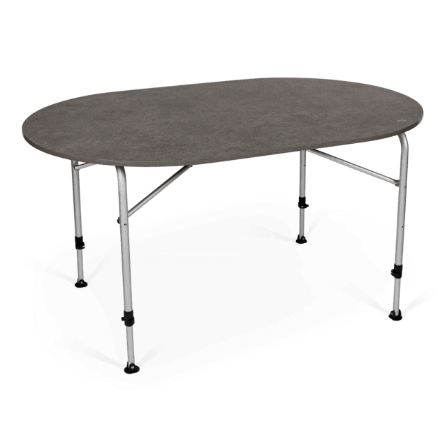 Dometic Zero Concrete Oval Ultralichte, grote ovale tafel met verstelbare poten