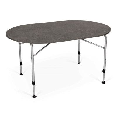 Dometic Zero Concrete Oval Ultralichte, grote ovale tafel met verstelbare poten