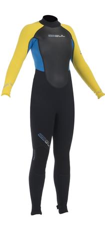 Gul Response Junior 3/2 mm Flatlock fullsuit wetsuit zwart/geel