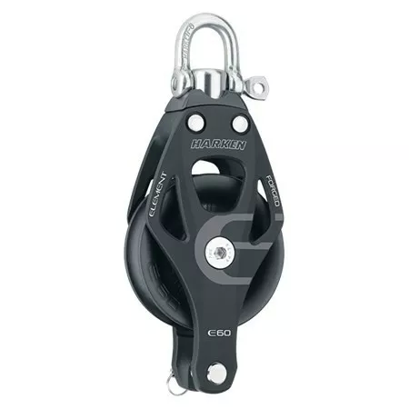 Harken 6261 1-schijfs 60mm Element blok met hondsvot