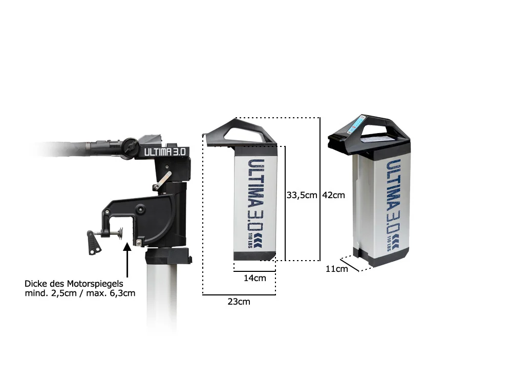 Haswing Ultima 3.0 pk elektrische buitenboordmotor met 900Wh geïntegreerde accu