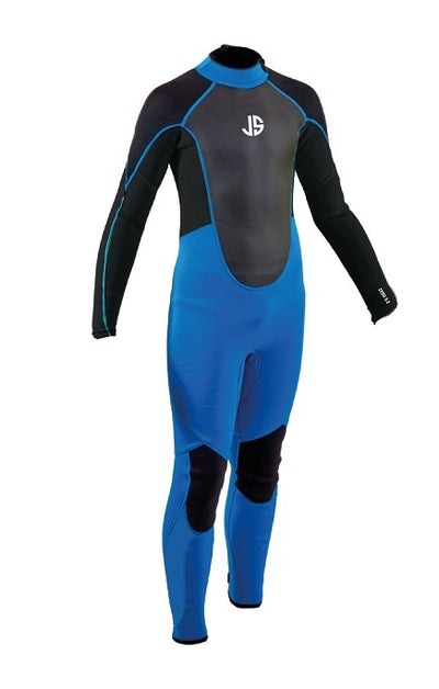 JS Watersports Maui Flex 3/2 fullsuit wetsuit zwart/blauw junior