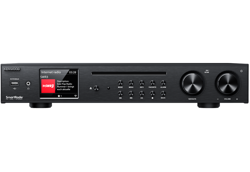 Kenwood KR-W8000SCD-B netwerk receiver met DAB+ en FM tuner, CD speler, optical