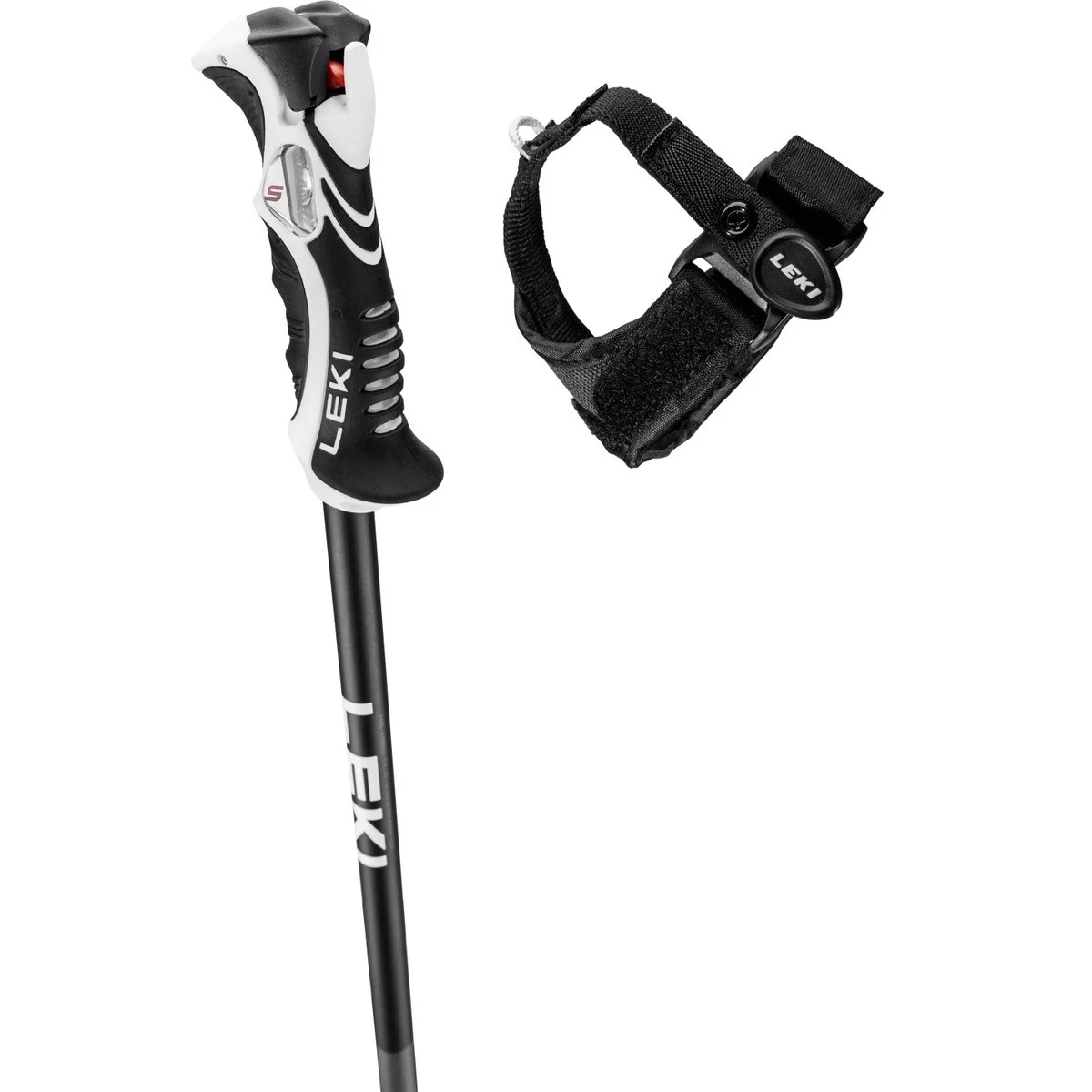 LEKI Bold Lite S skistokken zwart/rood