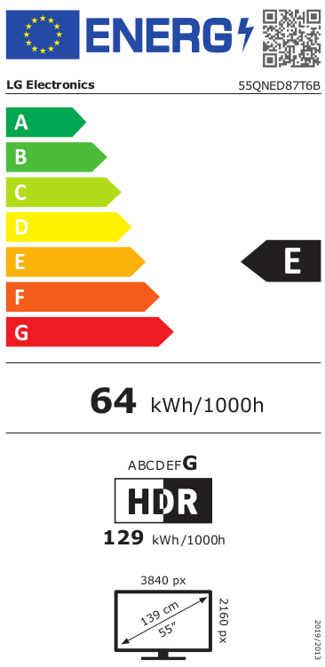 LG 55QNED87T6B Smart televisie met verbeterd QNED kwaliteit scherm