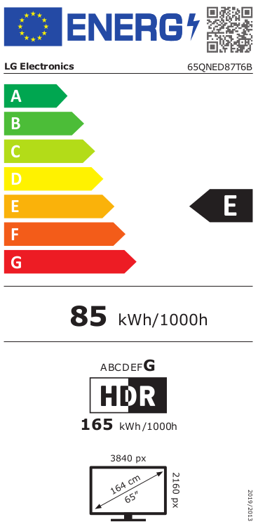 LG 65QNED87T6B Smart televisie met verbeterd QNED kwaliteit scherm