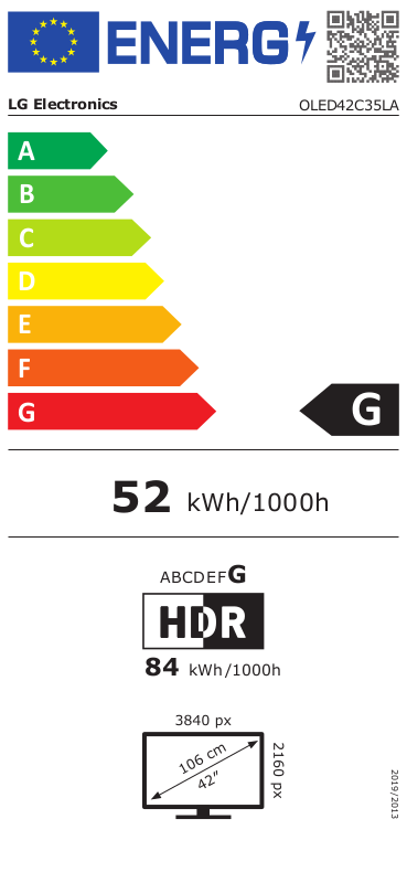 LG OLED42C35LA OLED SMART televisie