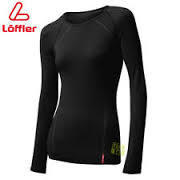 Loffler Dames Shirt wol dames ondershirt met lange mouw, wol en naadloos