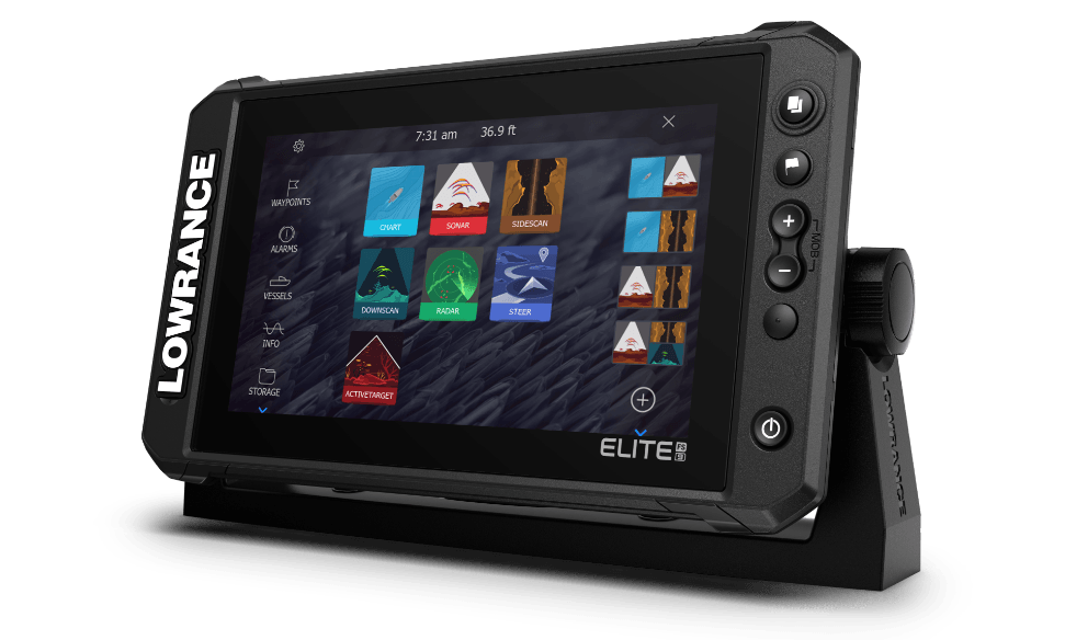 Lowrance Elite FS 10 met Active Imaging 3-in-1 transducer