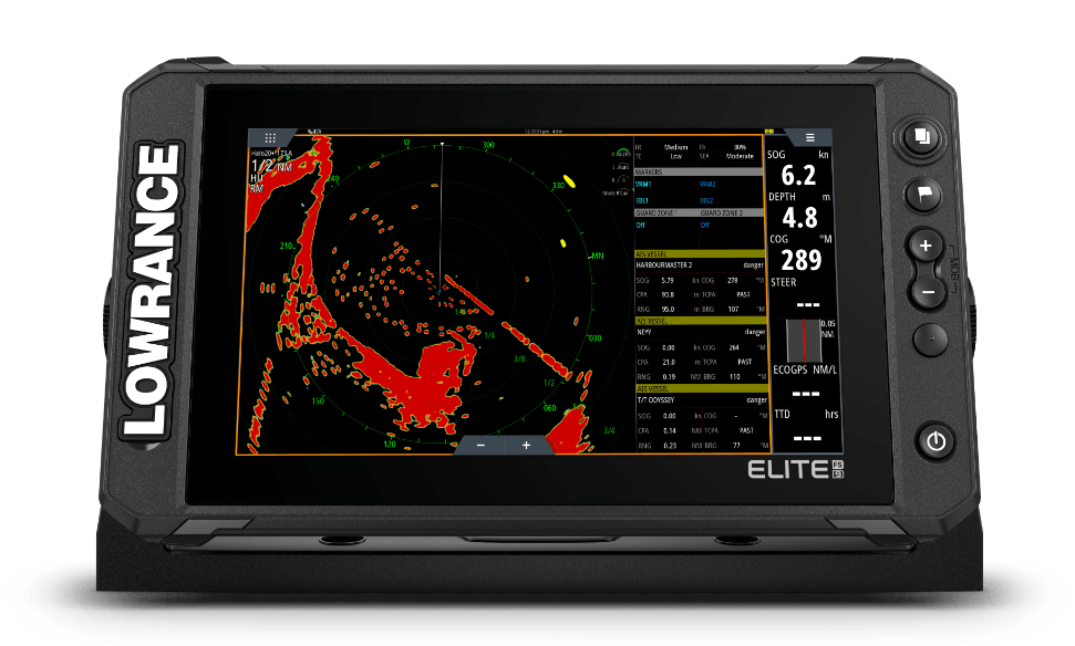 Lowrance Elite FS 7 met Active Imaging 3-in-1 transducer