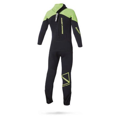 Magic Marine Brand 3/2 Fullsuit Kids wetsuit zwart/lime