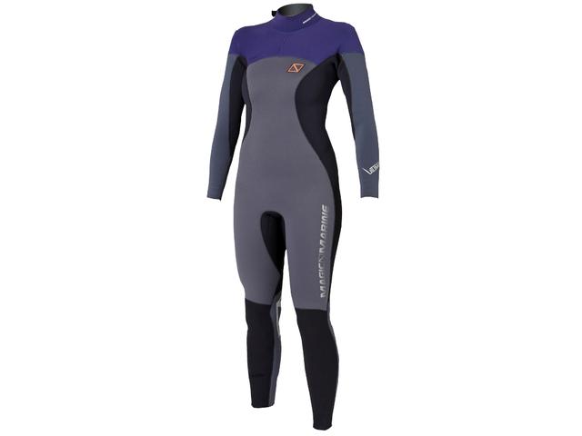 Magic Marine Ultimate Fullsuit 4/3 wetsuit grijs/paars dames