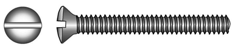 Marinetech Metaalschroef + Moer LK/Zaagsnede M6x20 (4stk) DIN964