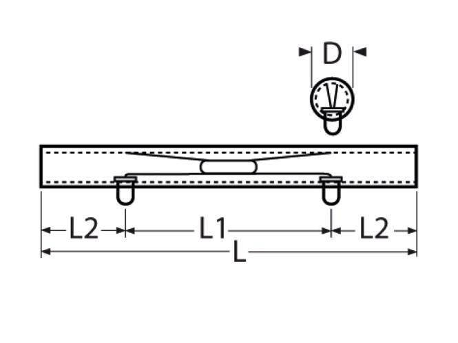 Marinetech Pijp Snelsluiting A4 150mm, voor koker 25x1,5mm