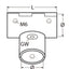 Marinetech Railing T-Connector 25mm 90°, Scharnierend