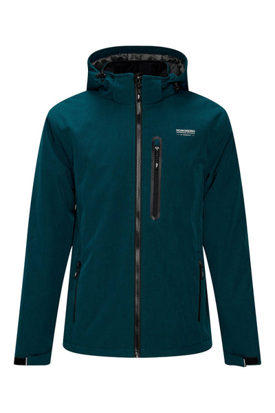 Nordberg Laser gevoerde softshell ski jas heren lagoon groen/blauw