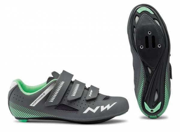 Northwave Core Women racefiets schoenen antraciet/groen dames