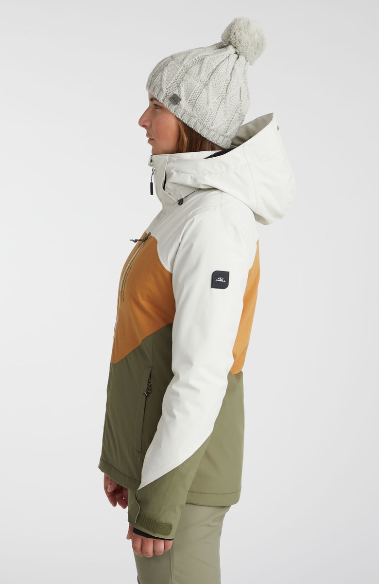 O'Neill Carbonite ski jas dames beige kleurblok