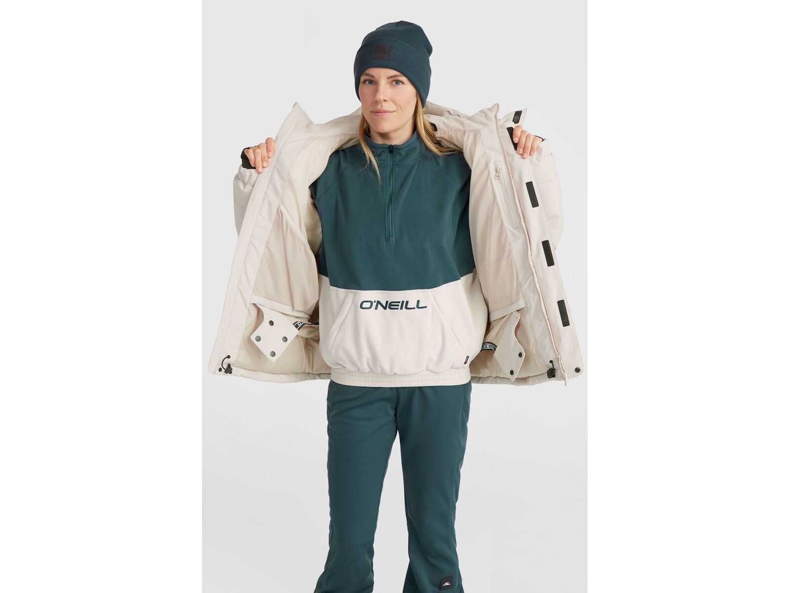 O'Neill Z.E.N. Puffer Hybrid ski jas dames beige