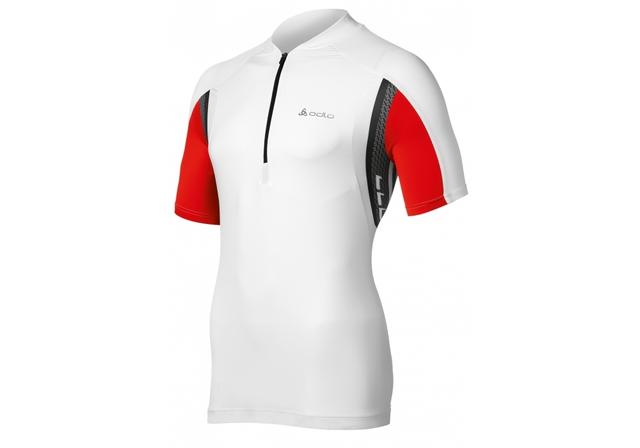 Odlo Bike standup collar fietsshirt korte mouwen blauw heren