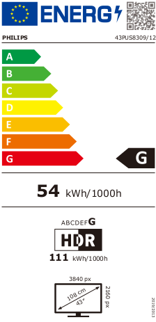 Philips 43PUS8309/12 Smart Televisie met Ambilight