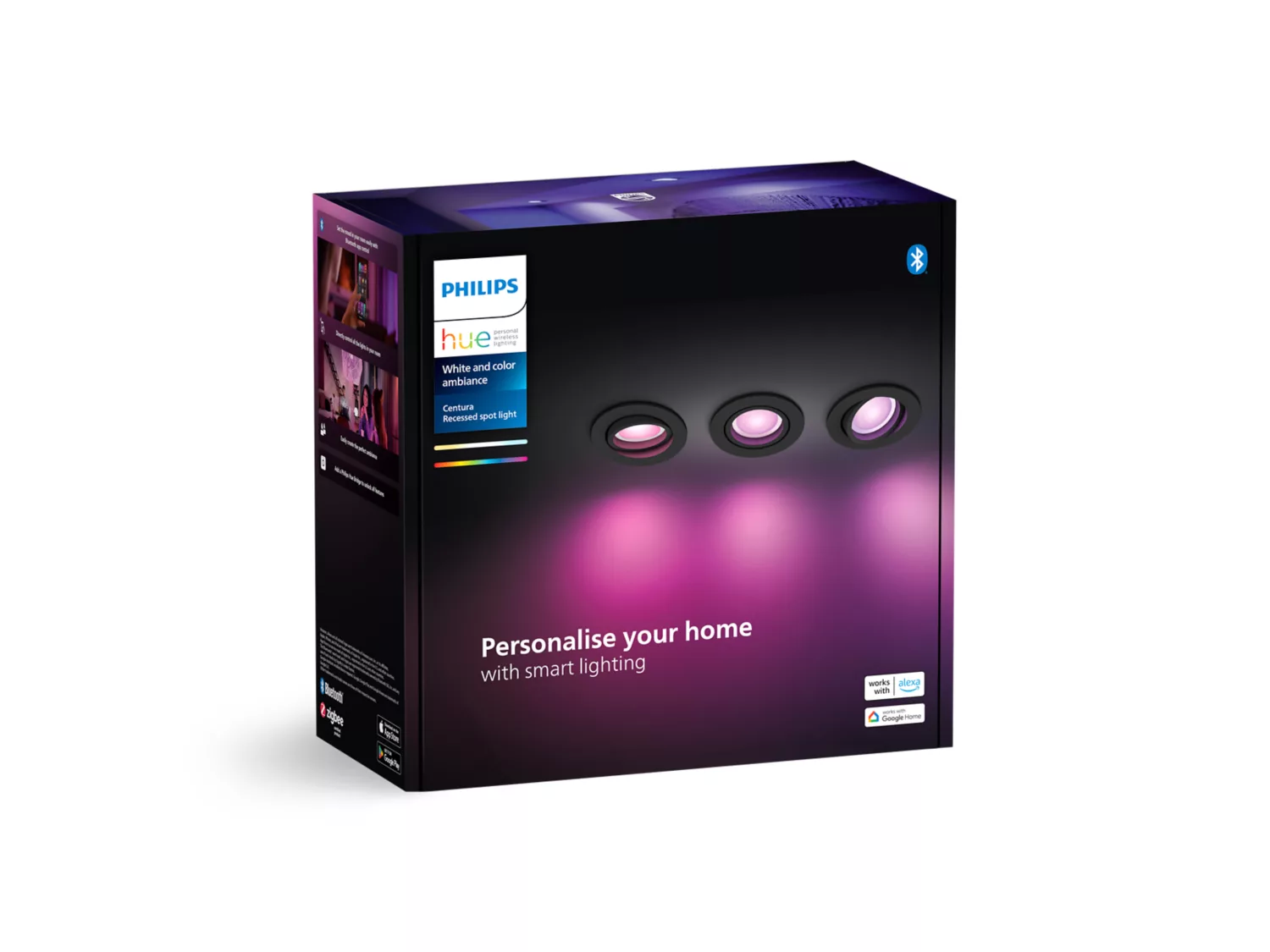 Philips Centura Hue recessed R. 3x4.2 watt