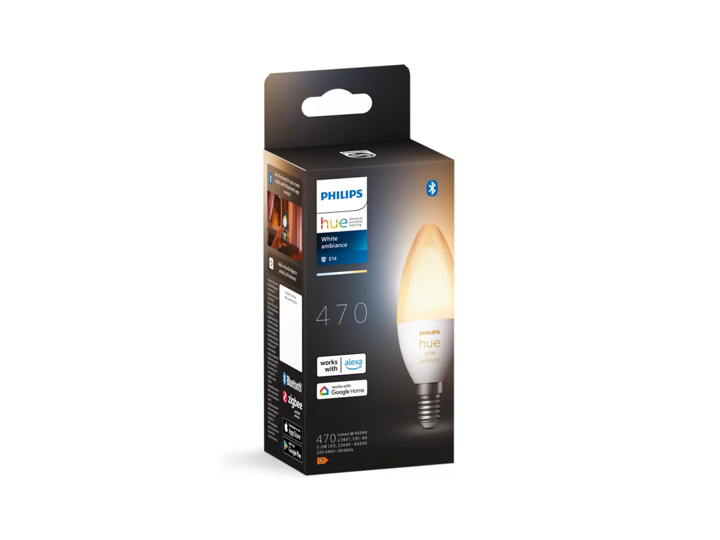 Philips HueWA Hue White Ambiance E14 Losse Lamp met Bluetooth