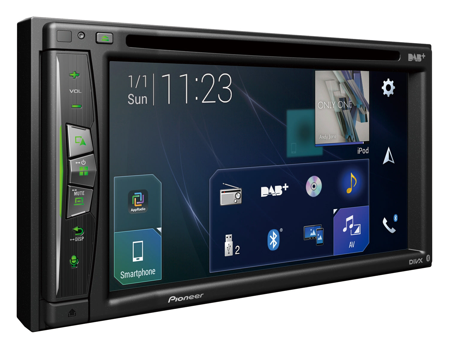 Pioneer AVIC-Z730DABAN DubbelDin navigatie/dvd-speler met afneembaar frontdeel